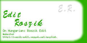 edit roszik business card